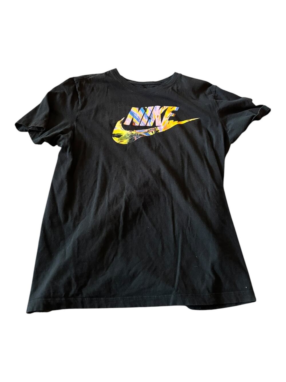 The Nike Tee Black Multicolored Nike Logo Size M